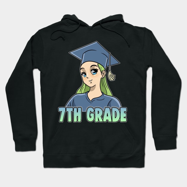 7th Grade Anime Otaku Kawaii Primary School Hoodie by ModernMode